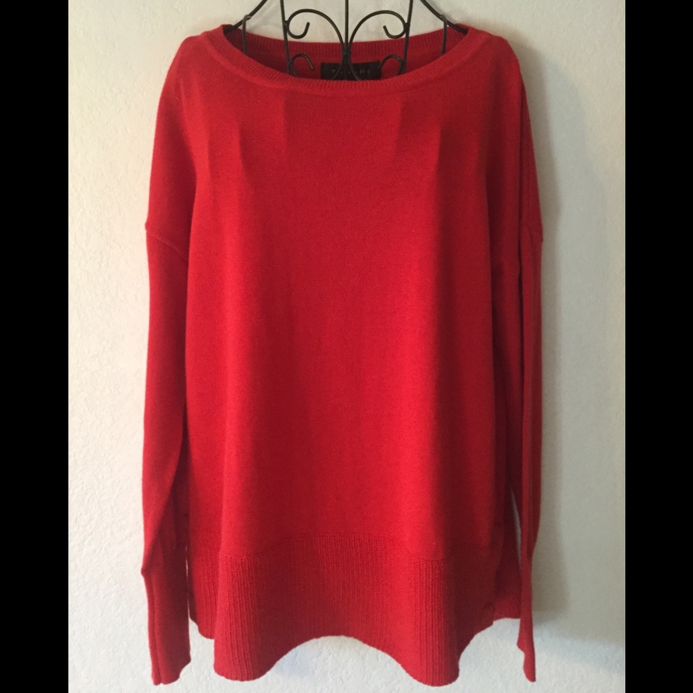 Tahari Red Pullover Sweater